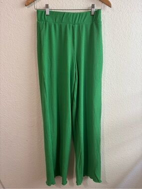 G by Giuliana Green Wide Leg Textured Pants XS